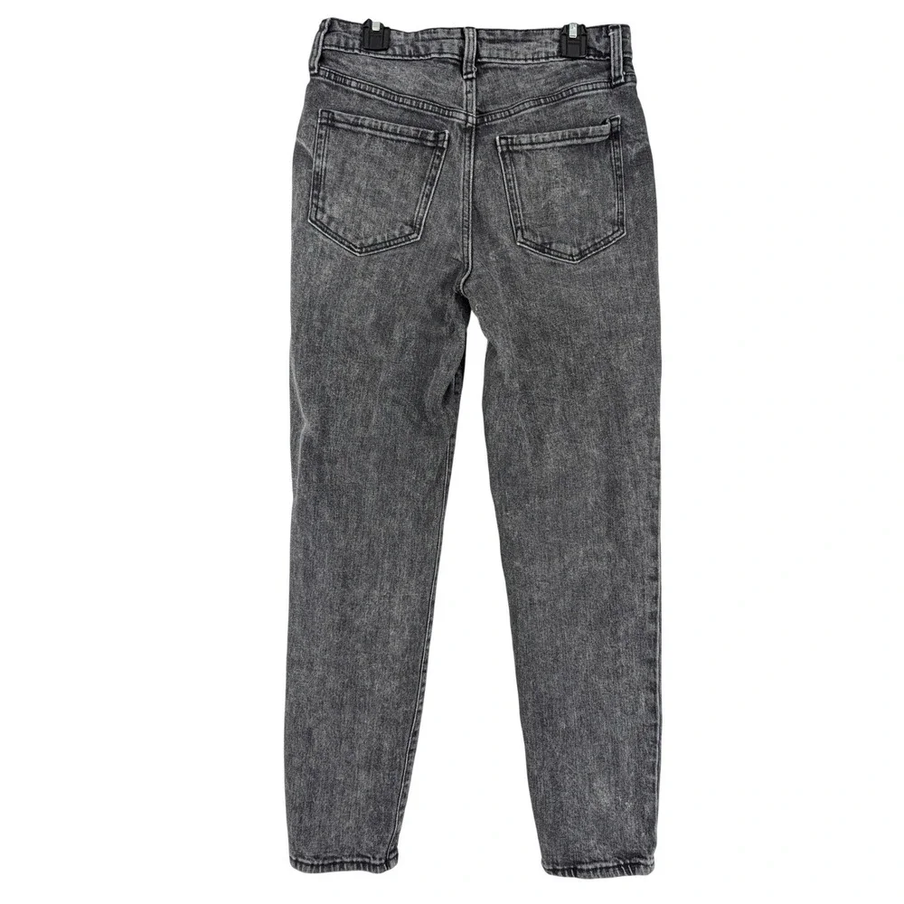 Old Navy Womens 0 Straight High Rise Secret Slim‎ Pockets Gray Denim Ankle Jeans